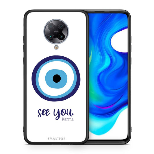 Θήκη Xiaomi Poco F2 Pro Karma Says από τη Smartfits με σχέδιο στο πίσω μέρος και μαύρο περίβλημα | Xiaomi Poco F2 Pro Karma Says case with colorful back and black bezels