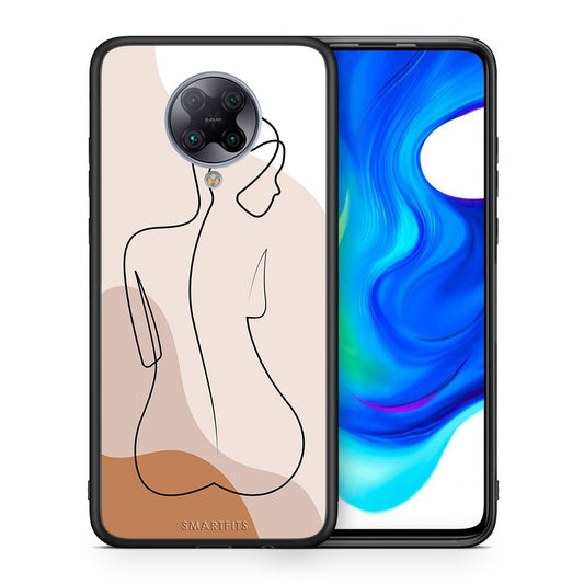 Θήκη Xiaomi Poco F2 Pro LineArt Woman από τη Smartfits με σχέδιο στο πίσω μέρος και μαύρο περίβλημα | Xiaomi Poco F2 Pro LineArt Woman case with colorful back and black bezels