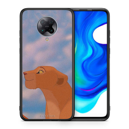 Θήκη Αγίου Βαλεντίνου Xiaomi Poco F2 Pro Lion Love 2 από τη Smartfits με σχέδιο στο πίσω μέρος και μαύρο περίβλημα | Xiaomi Poco F2 Pro Lion Love 2 case with colorful back and black bezels