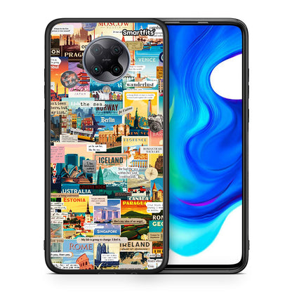 Θήκη Xiaomi Poco F2 Pro Live To Travel από τη Smartfits με σχέδιο στο πίσω μέρος και μαύρο περίβλημα | Xiaomi Poco F2 Pro Live To Travel case with colorful back and black bezels