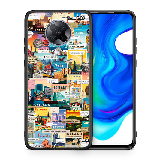 Θήκη Xiaomi Poco F2 Pro Live To Travel από τη Smartfits με σχέδιο στο πίσω μέρος και μαύρο περίβλημα | Xiaomi Poco F2 Pro Live To Travel case with colorful back and black bezels