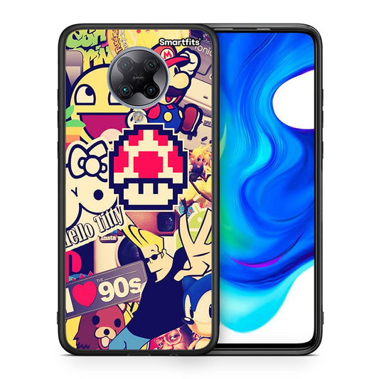 Θήκη Xiaomi Poco F2 Pro Love The 90s από τη Smartfits με σχέδιο στο πίσω μέρος και μαύρο περίβλημα | Xiaomi Poco F2 Pro Love The 90s case with colorful back and black bezels