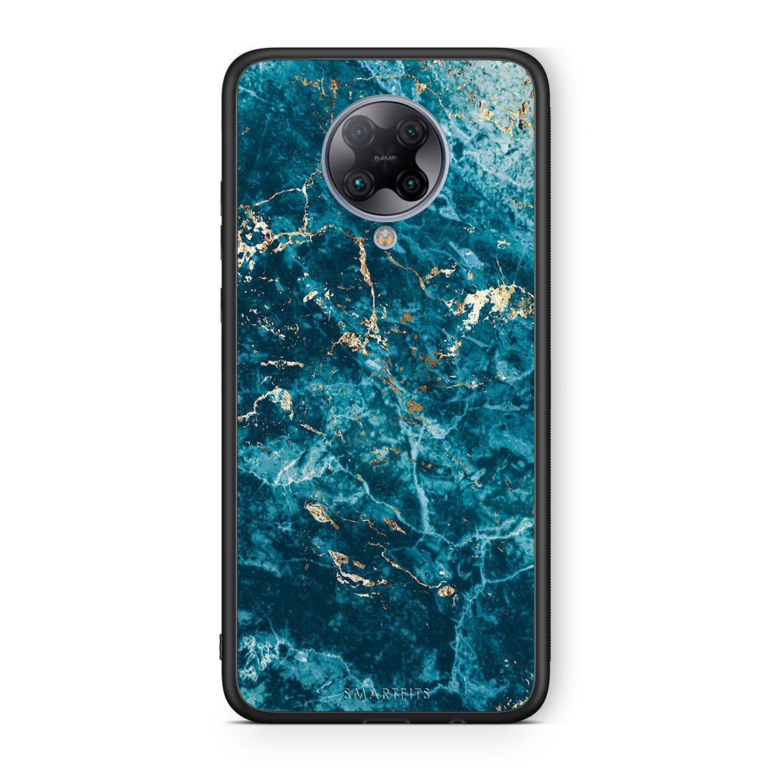 Xiaomi Poco F2 Pro Marble Blue θήκη από τη Smartfits με σχέδιο στο πίσω μέρος και μαύρο περίβλημα | Smartphone case with colorful back and black bezels by Smartfits