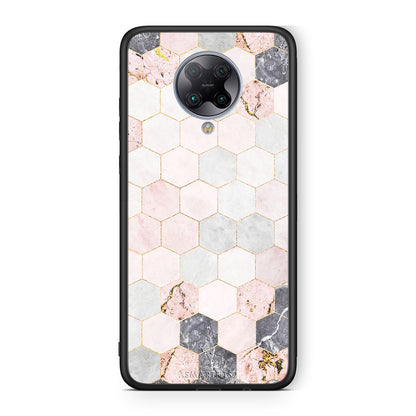 4 - Xiaomi Poco F2 Pro Hexagon Pink Marble case, cover, bumper