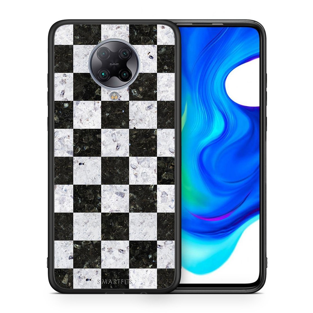 Θήκη Xiaomi Poco F2 Pro Square Geometric Marble από τη Smartfits με σχέδιο στο πίσω μέρος και μαύρο περίβλημα | Xiaomi Poco F2 Pro Square Geometric Marble case with colorful back and black bezels