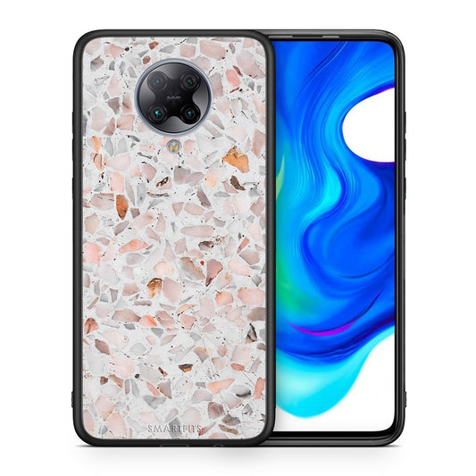 Θήκη Xiaomi Poco F2 Pro Marble Terrazzo από τη Smartfits με σχέδιο στο πίσω μέρος και μαύρο περίβλημα | Xiaomi Poco F2 Pro Marble Terrazzo case with colorful back and black bezels