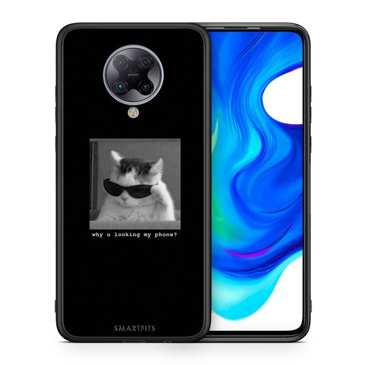 Θήκη Xiaomi Poco F2 Pro Meme Cat από τη Smartfits με σχέδιο στο πίσω μέρος και μαύρο περίβλημα | Xiaomi Poco F2 Pro Meme Cat case with colorful back and black bezels