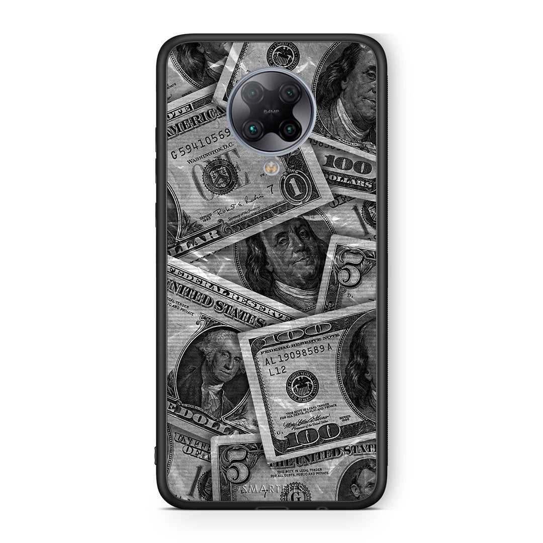 Xiaomi Poco F2 Pro Money Dollars θήκη από τη Smartfits με σχέδιο στο πίσω μέρος και μαύρο περίβλημα | Smartphone case with colorful back and black bezels by Smartfits