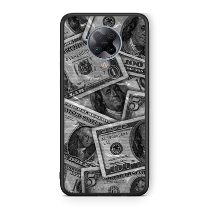 Xiaomi Poco F2 Pro Money Dollars θήκη από τη Smartfits με σχέδιο στο πίσω μέρος και μαύρο περίβλημα | Smartphone case with colorful back and black bezels by Smartfits