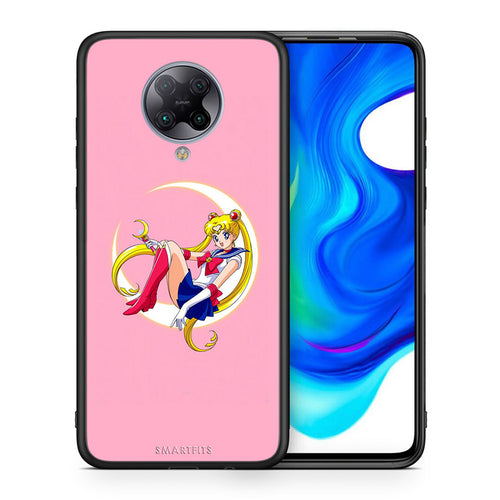 Θήκη Xiaomi Poco F2 Pro Moon Girl από τη Smartfits με σχέδιο στο πίσω μέρος και μαύρο περίβλημα | Xiaomi Poco F2 Pro Moon Girl case with colorful back and black bezels