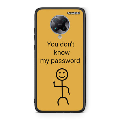 Xiaomi Poco F2 Pro My Password Θήκη από τη Smartfits με σχέδιο στο πίσω μέρος και μαύρο περίβλημα | Smartphone case with colorful back and black bezels by Smartfits