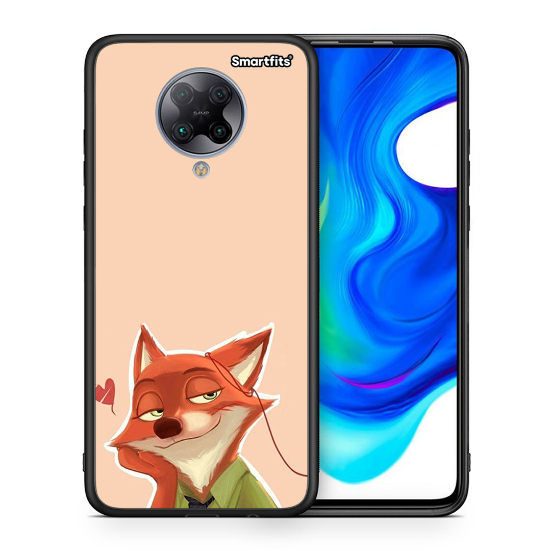 Θήκη Xiaomi Poco F2 Pro Nick Wilde And Judy Hopps Love 1 από τη Smartfits με σχέδιο στο πίσω μέρος και μαύρο περίβλημα | Xiaomi Poco F2 Pro Nick Wilde And Judy Hopps Love 1 case with colorful back and black bezels