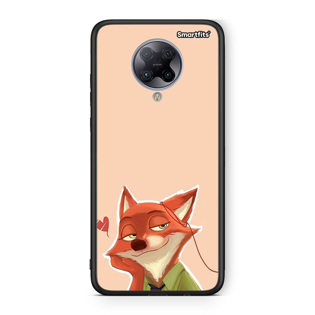 Xiaomi Poco F2 Pro Nick Wilde And Judy Hopps Love 1 θήκη από τη Smartfits με σχέδιο στο πίσω μέρος και μαύρο περίβλημα | Smartphone case with colorful back and black bezels by Smartfits