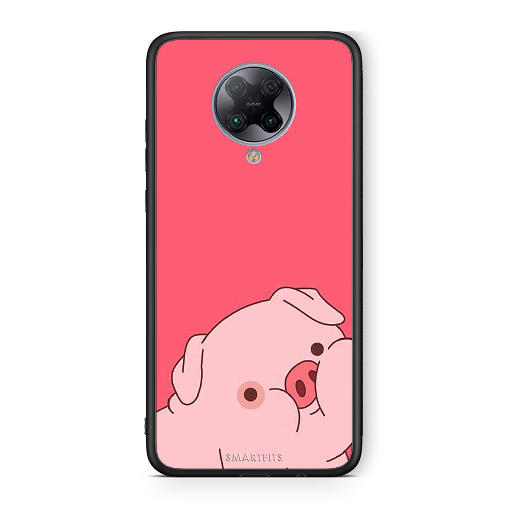 Xiaomi Poco F2 Pro Pig Love 1 Θήκη Αγίου Βαλεντίνου από τη Smartfits με σχέδιο στο πίσω μέρος και μαύρο περίβλημα | Smartphone case with colorful back and black bezels by Smartfits