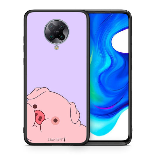 Θήκη Αγίου Βαλεντίνου Xiaomi Poco F2 Pro Pig Love 2 από τη Smartfits με σχέδιο στο πίσω μέρος και μαύρο περίβλημα | Xiaomi Poco F2 Pro Pig Love 2 case with colorful back and black bezels