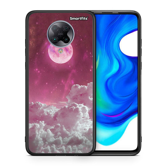 Θήκη Xiaomi Poco F2 Pro Pink Moon από τη Smartfits με σχέδιο στο πίσω μέρος και μαύρο περίβλημα | Xiaomi Poco F2 Pro Pink Moon case with colorful back and black bezels