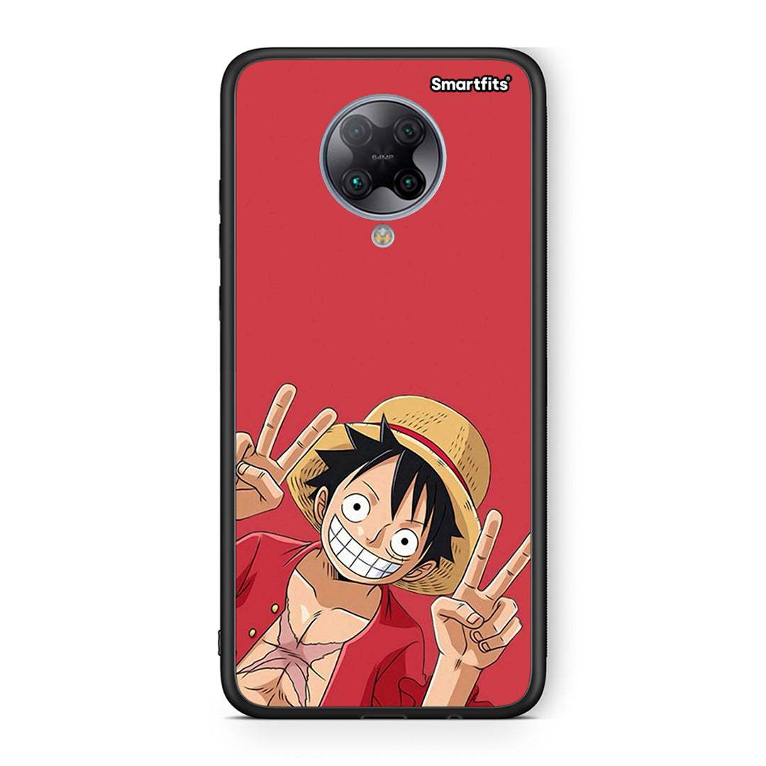 Xiaomi Poco F2 Pro Pirate Luffy Θήκη από τη Smartfits με σχέδιο στο πίσω μέρος και μαύρο περίβλημα | Smartphone case with colorful back and black bezels by Smartfits
