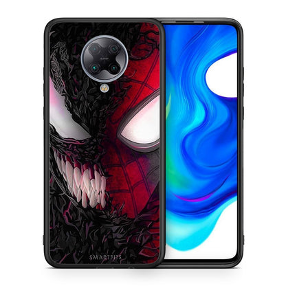Θήκη Xiaomi Poco F2 Pro SpiderVenom PopArt από τη Smartfits με σχέδιο στο πίσω μέρος και μαύρο περίβλημα | Xiaomi Poco F2 Pro SpiderVenom PopArt case with colorful back and black bezels