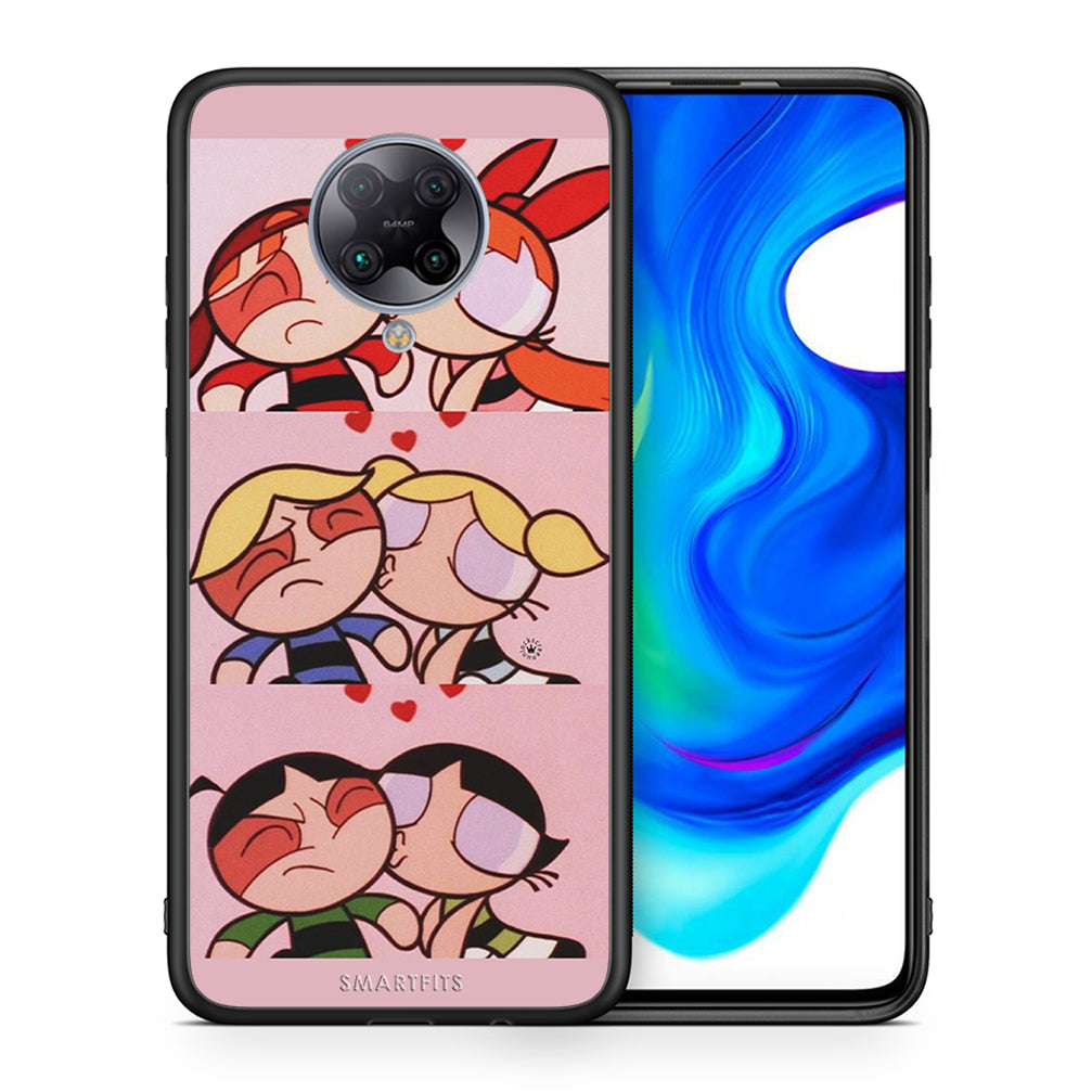 Θήκη Αγίου Βαλεντίνου Xiaomi Poco F2 Pro Puff Love από τη Smartfits με σχέδιο στο πίσω μέρος και μαύρο περίβλημα | Xiaomi Poco F2 Pro Puff Love case with colorful back and black bezels