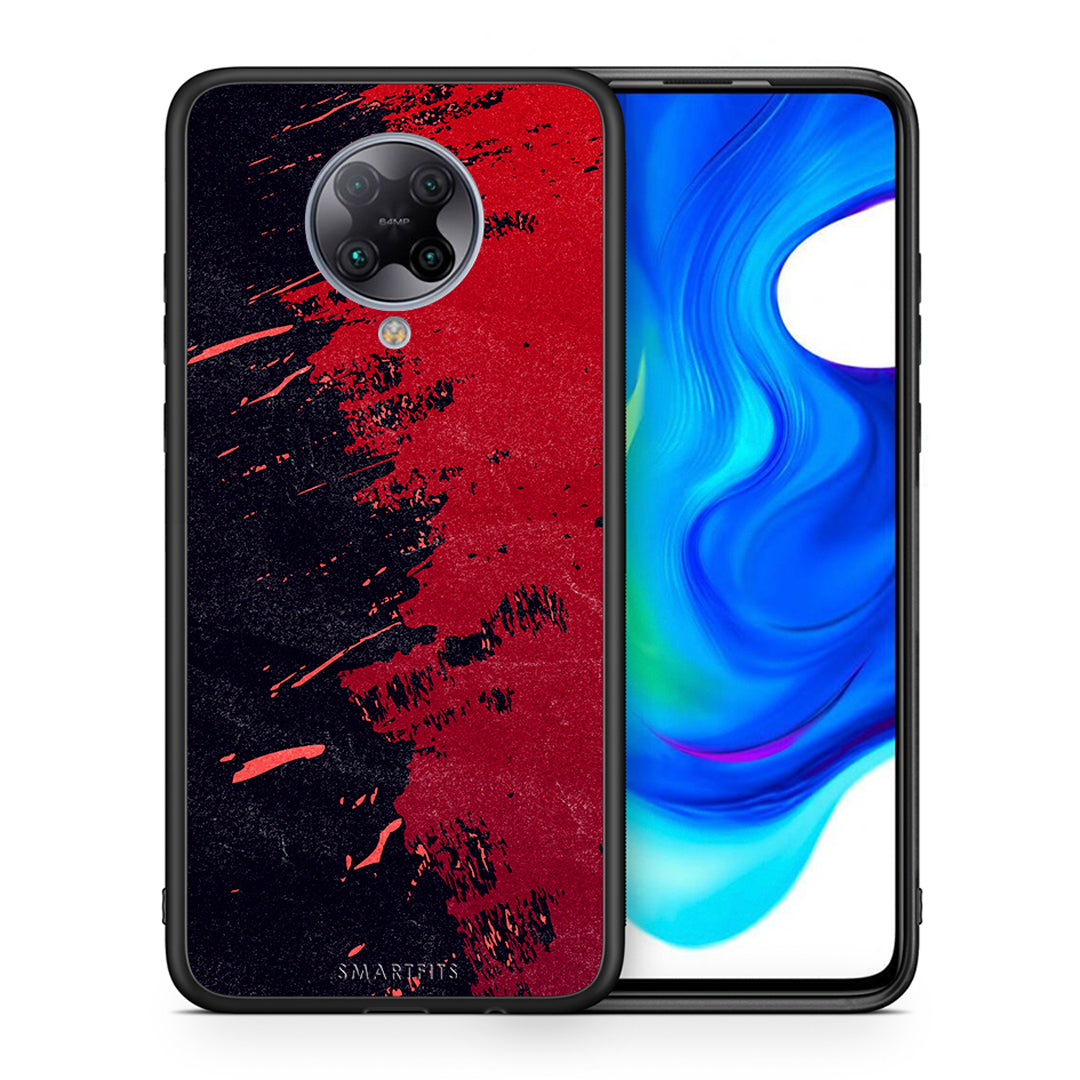 Θήκη Αγίου Βαλεντίνου Xiaomi Poco F2 Pro Red Paint από τη Smartfits με σχέδιο στο πίσω μέρος και μαύρο περίβλημα | Xiaomi Poco F2 Pro Red Paint case with colorful back and black bezels