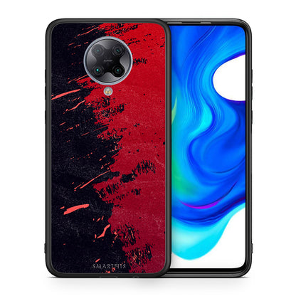 Θήκη Αγίου Βαλεντίνου Xiaomi Poco F2 Pro Red Paint από τη Smartfits με σχέδιο στο πίσω μέρος και μαύρο περίβλημα | Xiaomi Poco F2 Pro Red Paint case with colorful back and black bezels