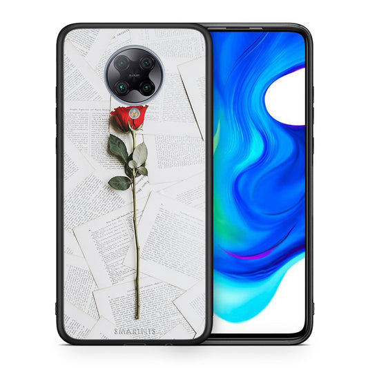Θήκη Xiaomi Poco F2 Pro Red Rose από τη Smartfits με σχέδιο στο πίσω μέρος και μαύρο περίβλημα | Xiaomi Poco F2 Pro Red Rose case with colorful back and black bezels