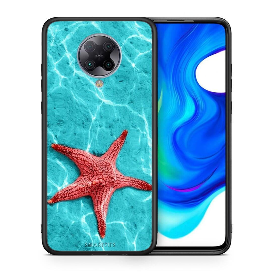 Θήκη Xiaomi Poco F2 Pro Red Starfish από τη Smartfits με σχέδιο στο πίσω μέρος και μαύρο περίβλημα | Xiaomi Poco F2 Pro Red Starfish case with colorful back and black bezels