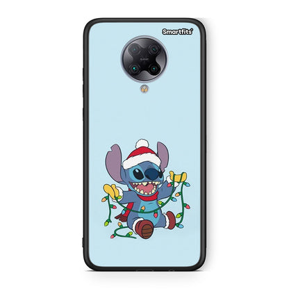 Xiaomi Poco F2 Pro Santa Stich θήκη από τη Smartfits με σχέδιο στο πίσω μέρος και μαύρο περίβλημα | Smartphone case with colorful back and black bezels by Smartfits