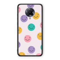 Thumbnail for Xiaomi Poco F2 Pro Smiley Faces θήκη από τη Smartfits με σχέδιο στο πίσω μέρος και μαύρο περίβλημα | Smartphone case with colorful back and black bezels by Smartfits