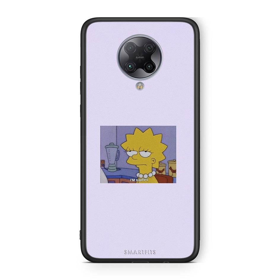 Xiaomi Poco F2 Pro So Happy θήκη από τη Smartfits με σχέδιο στο πίσω μέρος και μαύρο περίβλημα | Smartphone case with colorful back and black bezels by Smartfits