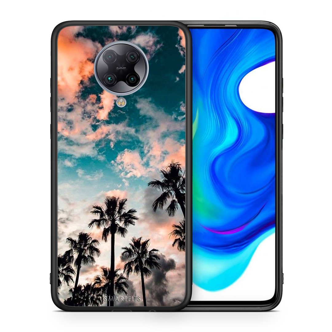 Θήκη Xiaomi Poco F2 Pro Sky Summer από τη Smartfits με σχέδιο στο πίσω μέρος και μαύρο περίβλημα | Xiaomi Poco F2 Pro Sky Summer case with colorful back and black bezels