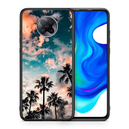 Θήκη Xiaomi Poco F2 Pro Sky Summer από τη Smartfits με σχέδιο στο πίσω μέρος και μαύρο περίβλημα | Xiaomi Poco F2 Pro Sky Summer case with colorful back and black bezels