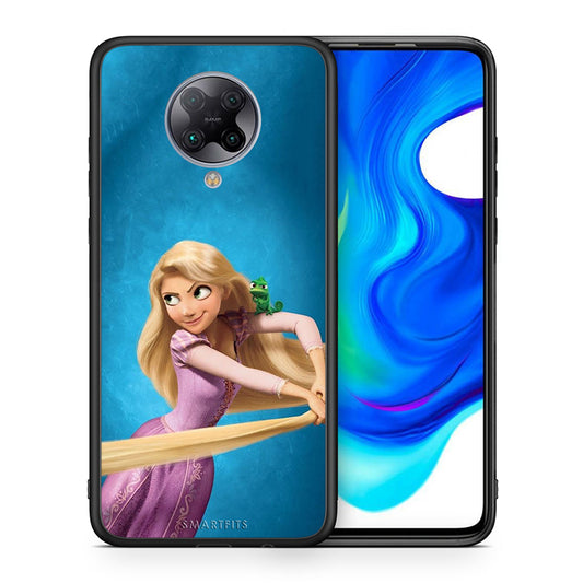 Θήκη Αγίου Βαλεντίνου Xiaomi Poco F2 Pro Tangled 2 από τη Smartfits με σχέδιο στο πίσω μέρος και μαύρο περίβλημα | Xiaomi Poco F2 Pro Tangled 2 case with colorful back and black bezels