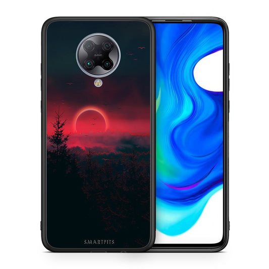 Θήκη Xiaomi Poco F2 Pro Sunset Tropic από τη Smartfits με σχέδιο στο πίσω μέρος και μαύρο περίβλημα | Xiaomi Poco F2 Pro Sunset Tropic case with colorful back and black bezels