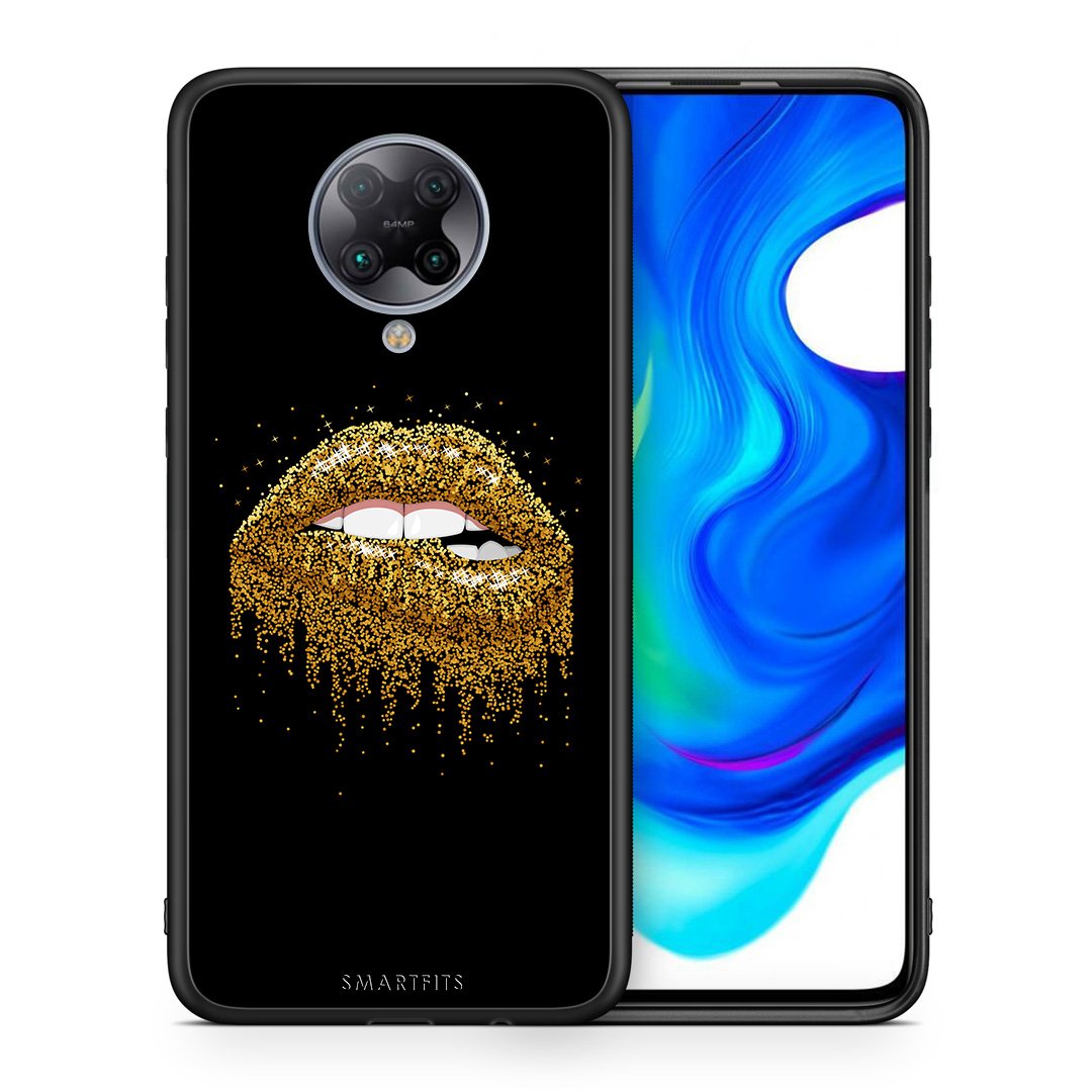 Θήκη Xiaomi Poco F2 Pro Golden Valentine από τη Smartfits με σχέδιο στο πίσω μέρος και μαύρο περίβλημα | Xiaomi Poco F2 Pro Golden Valentine case with colorful back and black bezels