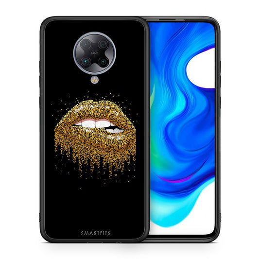 Θήκη Xiaomi Poco F2 Pro Golden Valentine από τη Smartfits με σχέδιο στο πίσω μέρος και μαύρο περίβλημα | Xiaomi Poco F2 Pro Golden Valentine case with colorful back and black bezels