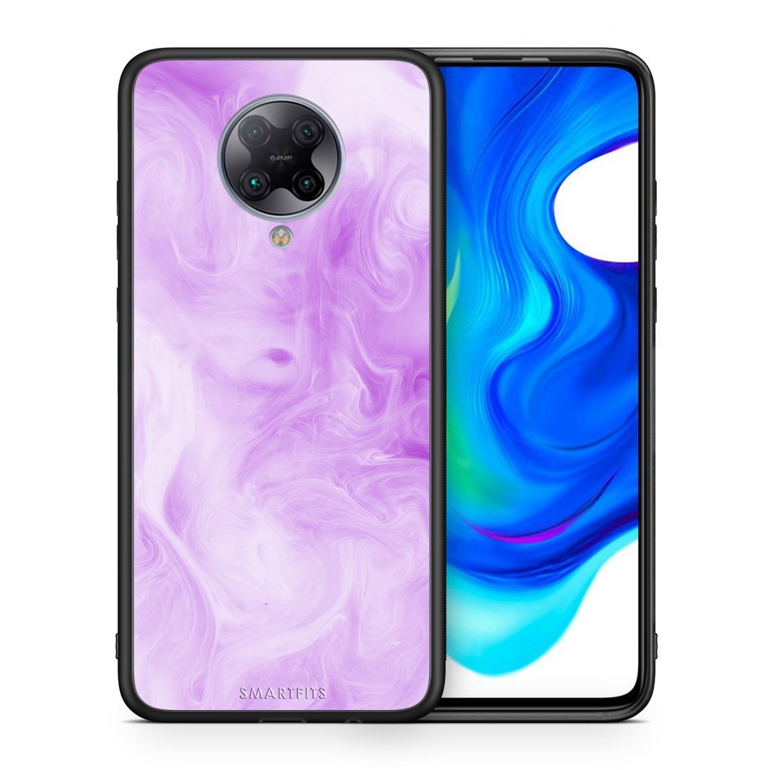 Θήκη Xiaomi Poco F2 Pro Lavender Watercolor από τη Smartfits με σχέδιο στο πίσω μέρος και μαύρο περίβλημα | Xiaomi Poco F2 Pro Lavender Watercolor case with colorful back and black bezels