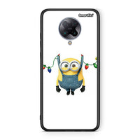 Thumbnail for Xiaomi Poco F2 Pro Xmas Minion Lights θήκη από τη Smartfits με σχέδιο στο πίσω μέρος και μαύρο περίβλημα | Smartphone case with colorful back and black bezels by Smartfits