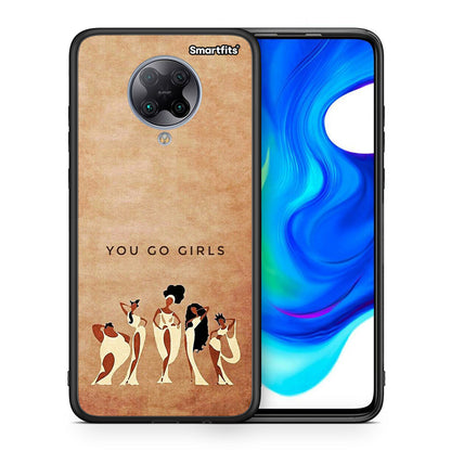 Θήκη Xiaomi Poco F2 Pro You Go Girl από τη Smartfits με σχέδιο στο πίσω μέρος και μαύρο περίβλημα | Xiaomi Poco F2 Pro You Go Girl case with colorful back and black bezels