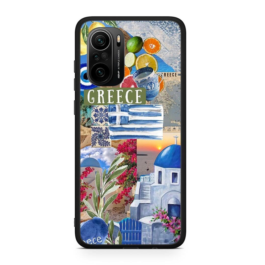 Xiaomi Poco F3 All Greek Θήκη από τη Smartfits με σχέδιο στο πίσω μέρος και μαύρο περίβλημα | Smartphone case with colorful back and black bezels by Smartfits