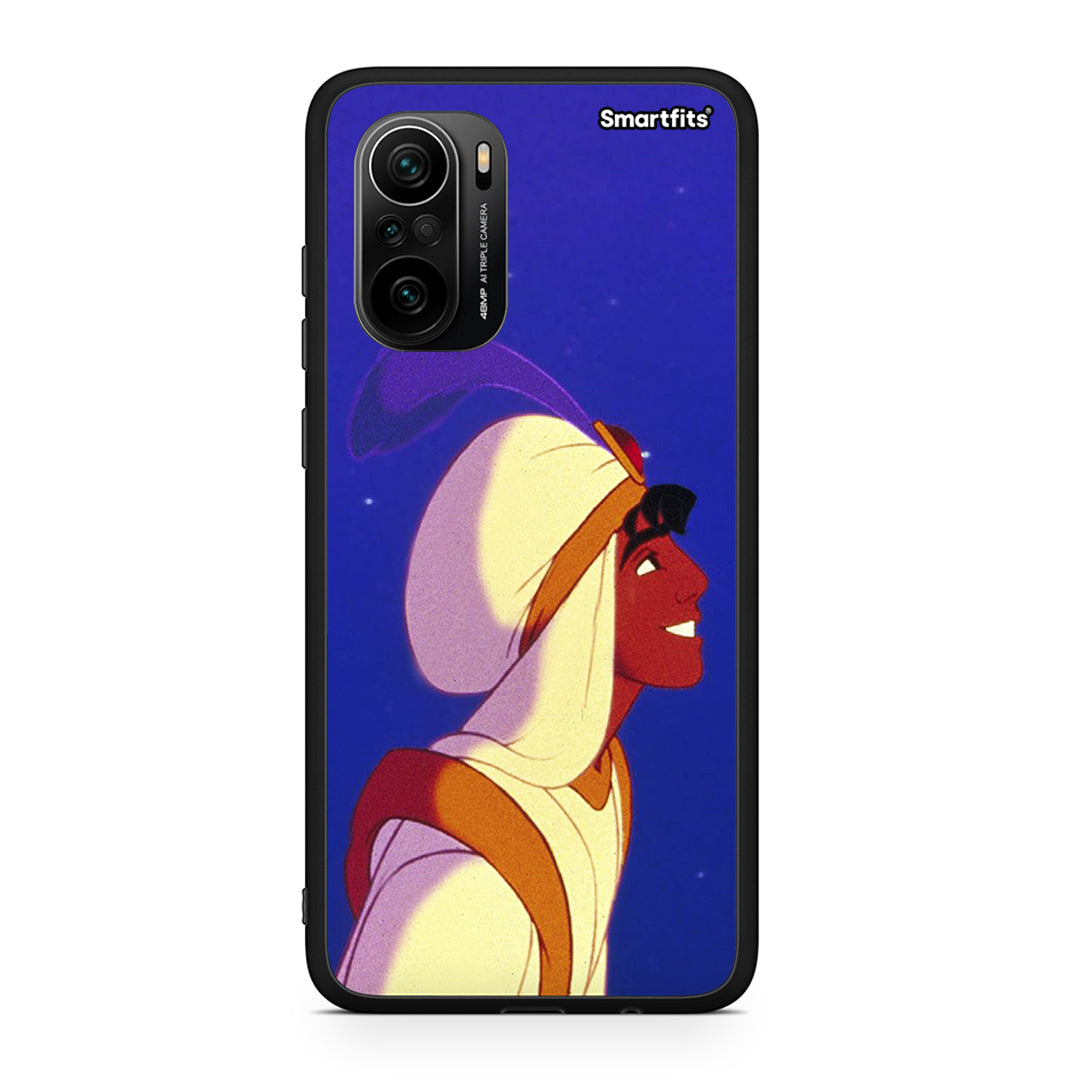 Xiaomi Mi 11i Alladin And Jasmine Love 1 θήκη από τη Smartfits με σχέδιο στο πίσω μέρος και μαύρο περίβλημα | Smartphone case with colorful back and black bezels by Smartfits