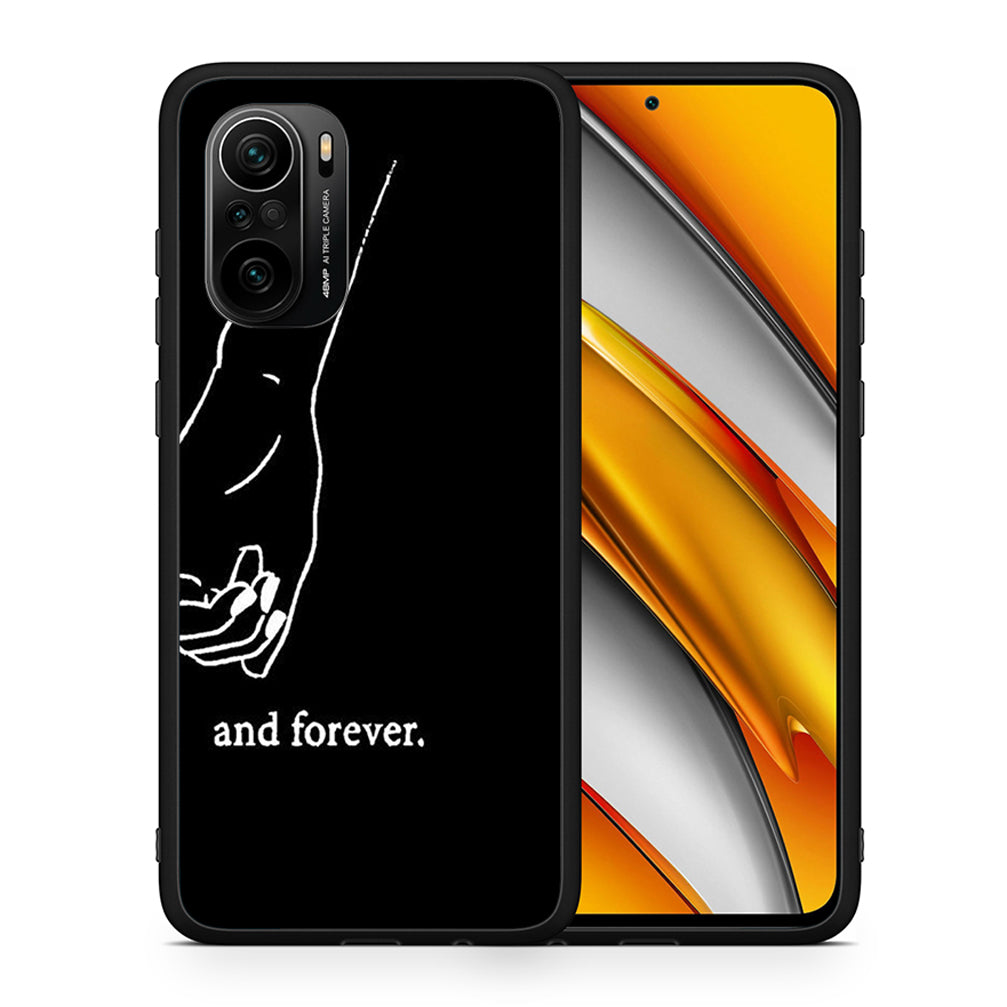 Θήκη Αγίου Βαλεντίνου Xiaomi Poco F3 Always & Forever 2 από τη Smartfits με σχέδιο στο πίσω μέρος και μαύρο περίβλημα | Xiaomi Poco F3 Always & Forever 2 case with colorful back and black bezels