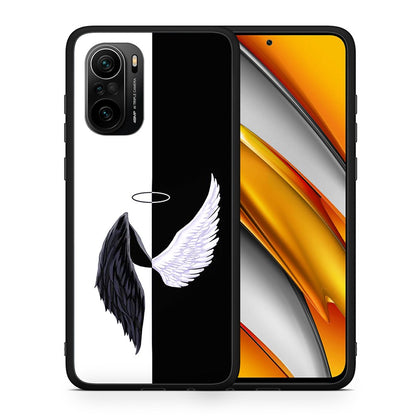 Θήκη Xiaomi Poco F3 Angels Demons από τη Smartfits με σχέδιο στο πίσω μέρος και μαύρο περίβλημα | Xiaomi Poco F3 Angels Demons case with colorful back and black bezels