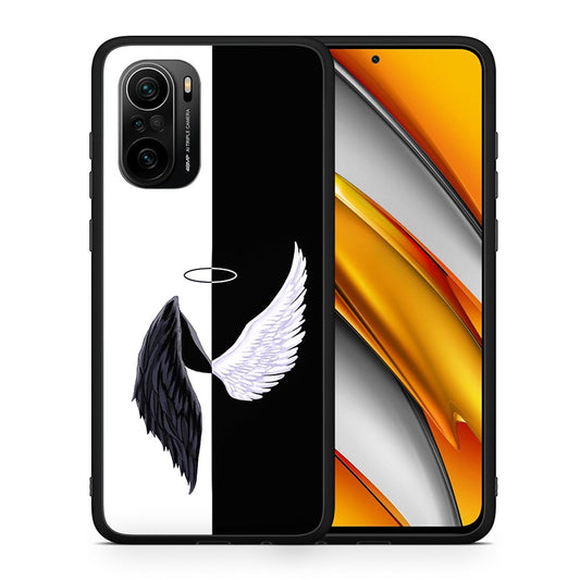 Θήκη Xiaomi Poco F3 Angels Demons από τη Smartfits με σχέδιο στο πίσω μέρος και μαύρο περίβλημα | Xiaomi Poco F3 Angels Demons case with colorful back and black bezels