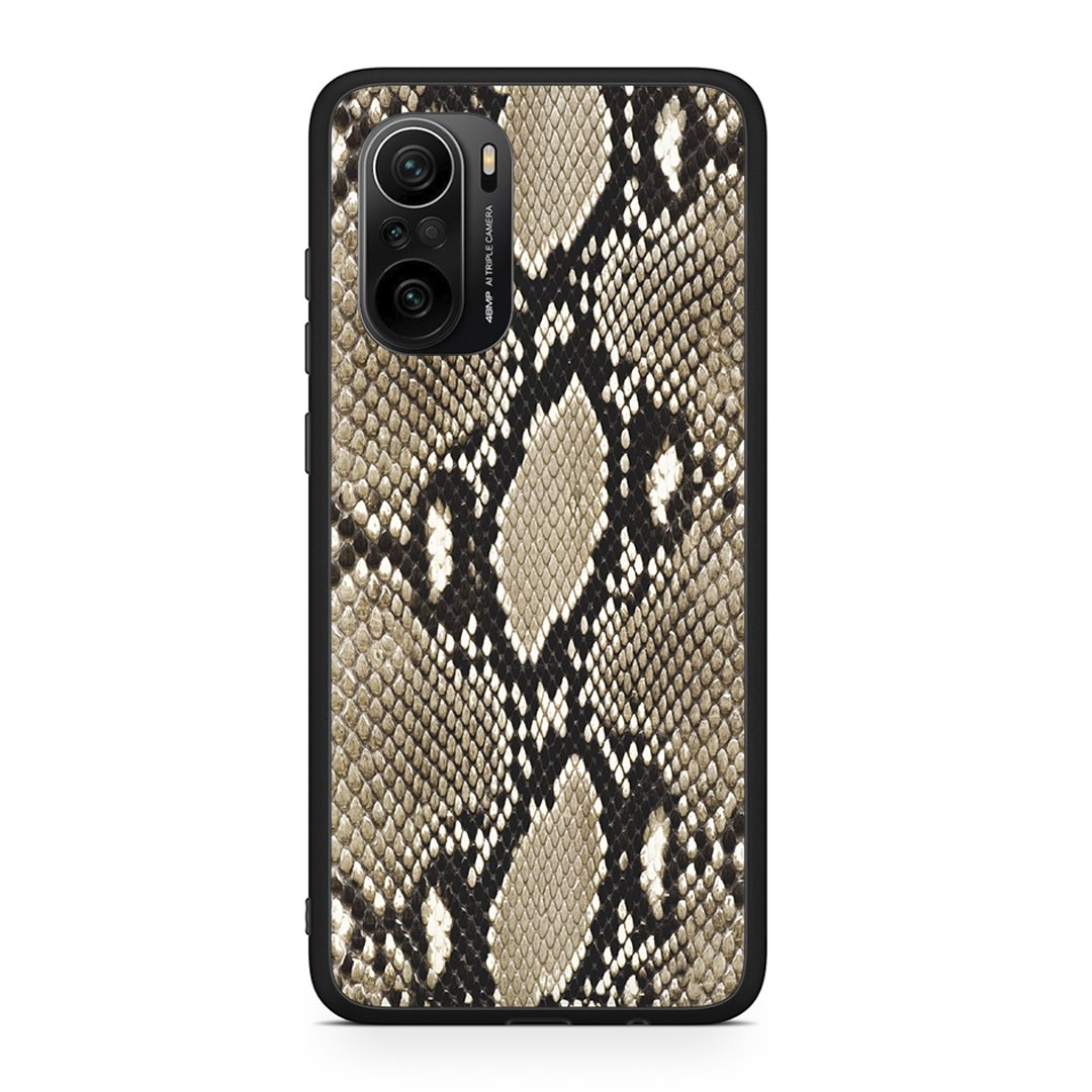 Xiaomi Poco F3 Fashion Snake Animal θήκη από τη Smartfits με σχέδιο στο πίσω μέρος και μαύρο περίβλημα | Smartphone case with colorful back and black bezels by Smartfits