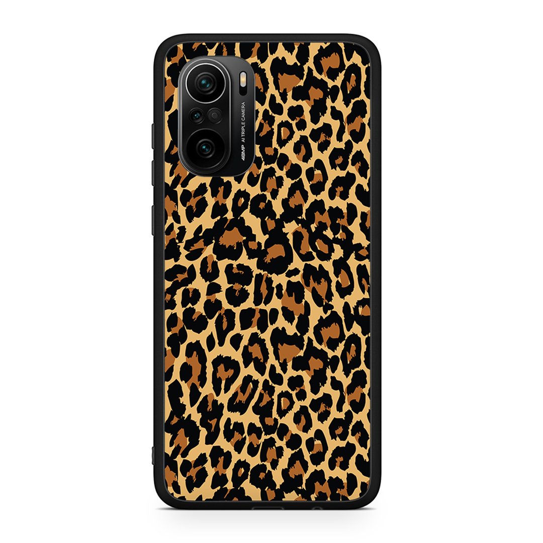 Xiaomi Poco F3 Leopard Animal θήκη από τη Smartfits με σχέδιο στο πίσω μέρος και μαύρο περίβλημα | Smartphone case with colorful back and black bezels by Smartfits