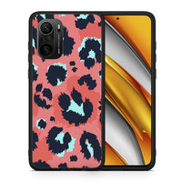 Thumbnail for Θήκη Xiaomi Poco F3 Pink Leopard Animal από τη Smartfits με σχέδιο στο πίσω μέρος και μαύρο περίβλημα | Xiaomi Poco F3 Pink Leopard Animal case with colorful back and black bezels