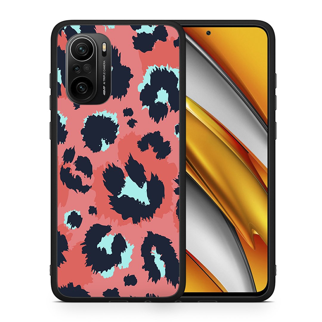 Θήκη Xiaomi Mi 11i Pink Leopard Animal από τη Smartfits με σχέδιο στο πίσω μέρος και μαύρο περίβλημα | Xiaomi Mi 11i Pink Leopard Animal case with colorful back and black bezels