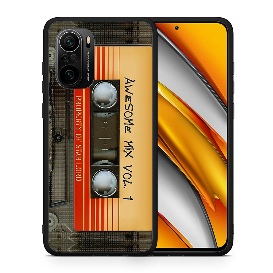 Θήκη Xiaomi Poco F3 Awesome Mix από τη Smartfits με σχέδιο στο πίσω μέρος και μαύρο περίβλημα | Xiaomi Poco F3 Awesome Mix case with colorful back and black bezels