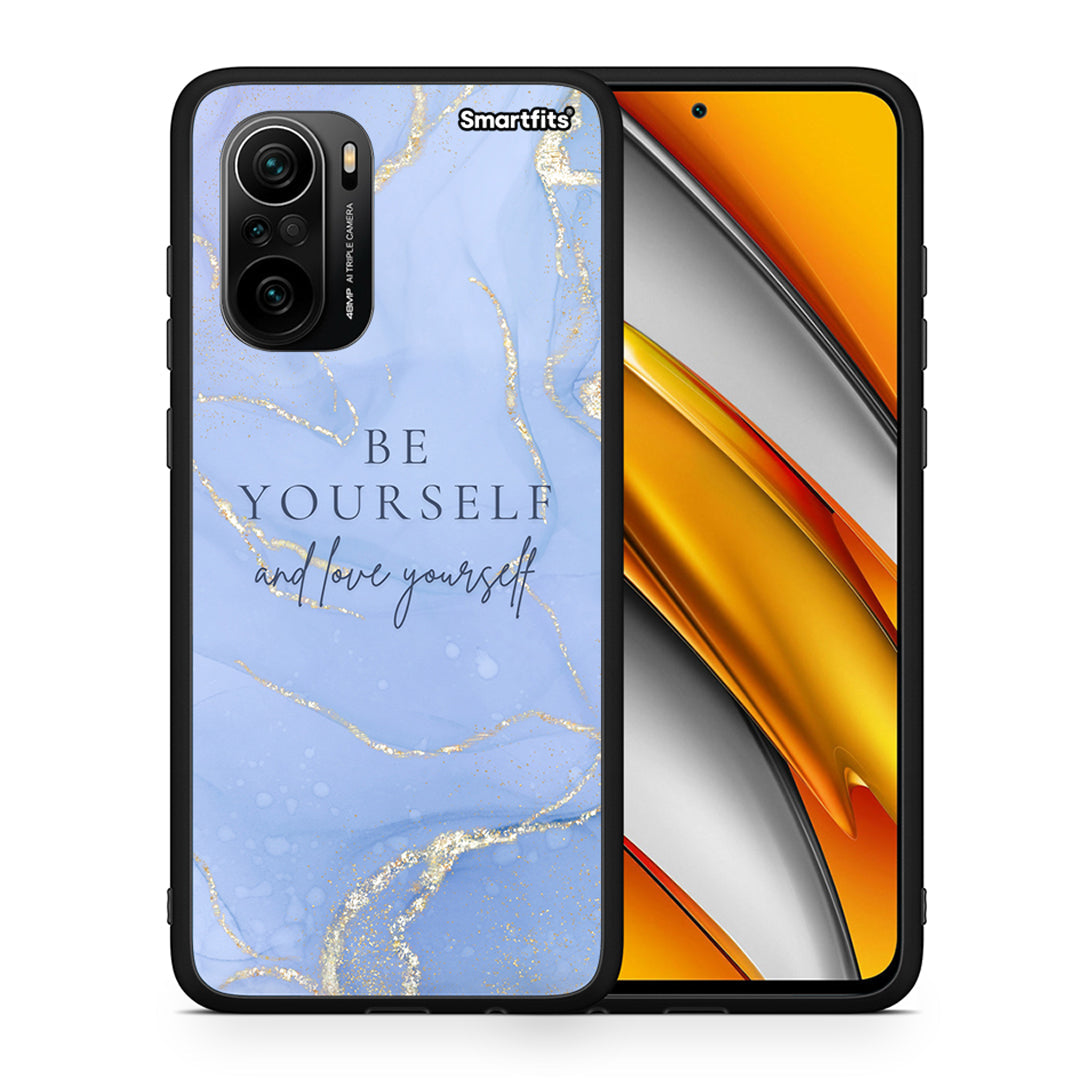 Θήκη Xiaomi Poco F3 Be Yourself από τη Smartfits με σχέδιο στο πίσω μέρος και μαύρο περίβλημα | Xiaomi Poco F3 Be Yourself case with colorful back and black bezels